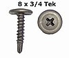 SS151 / 50pcs. #8 x 3/4" Tek Screw